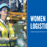 Woman in hard hat looking upwards.