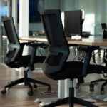 Office with table and chairs.